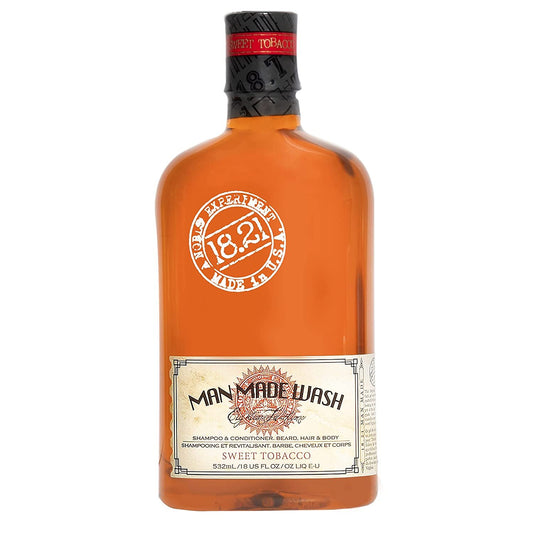 18.21 Man Made Sweet Tobacco Shampoo, Conditioner & Body Wash 18 oz | 18.21 Man Made