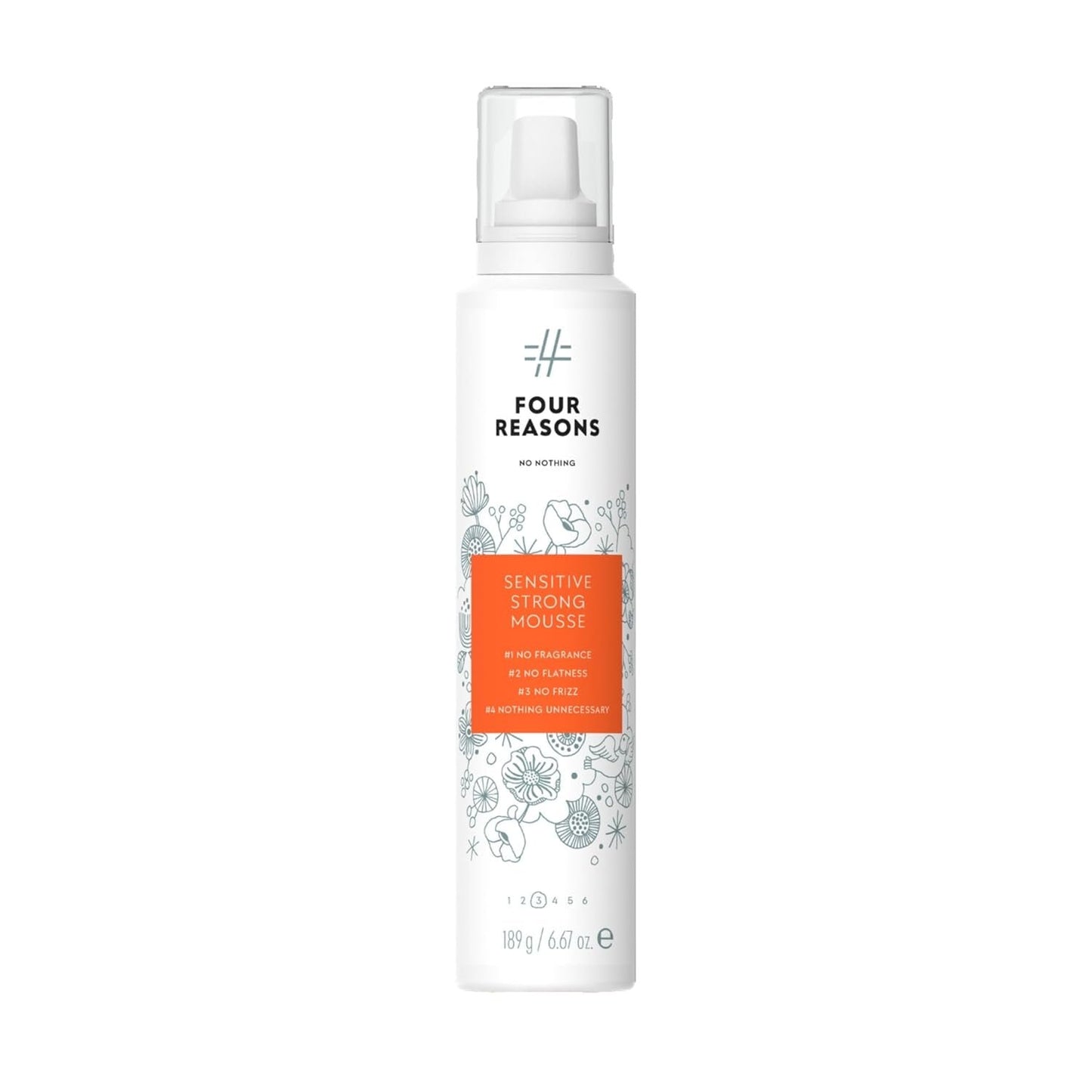No Nothing Four Reasons Sensitive Strong Mousse 6.7 oz