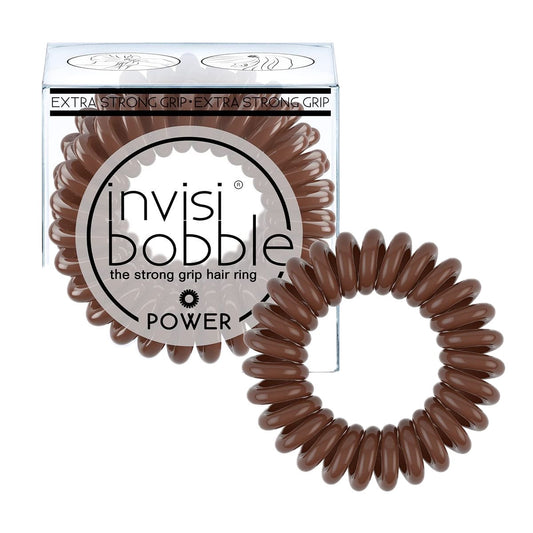 Invisibobble Pretzel Brown Strong Grip Power Hair Ring 3 Pack