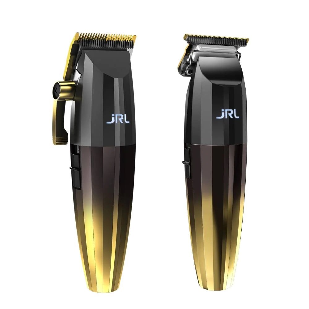 JRL Professional Fresh Fade 2020 Gold Clipper & Trimmer Set + Charging Base