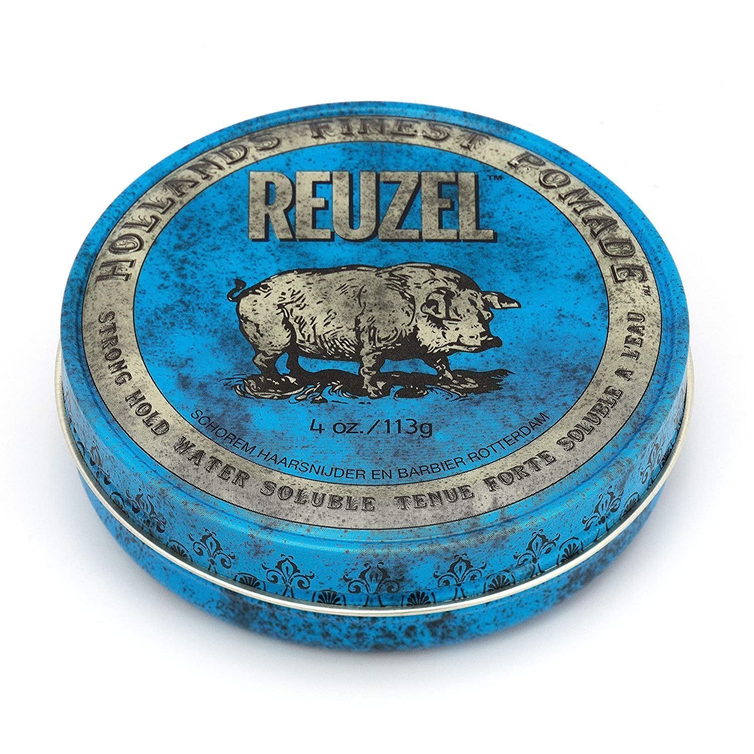 Reuzel Blue Strong Hold Water Soluble Pomade 4 oz | Reuzel