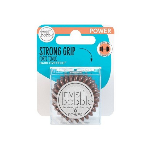 Invisibobble Brown Strong Grip Power Hair Ring 3 Pack