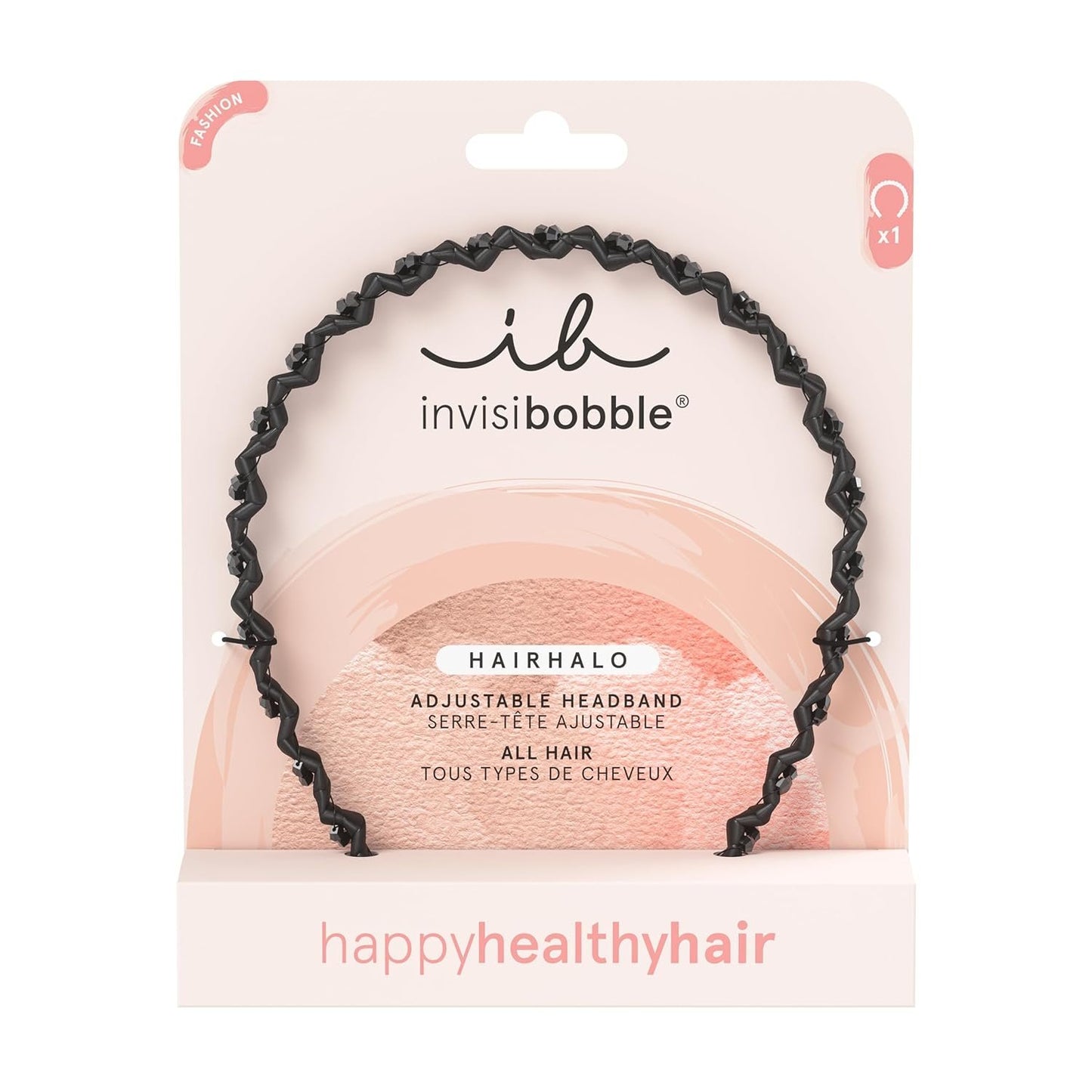 Invisibobble Hairhalo Black Sparkle Headband