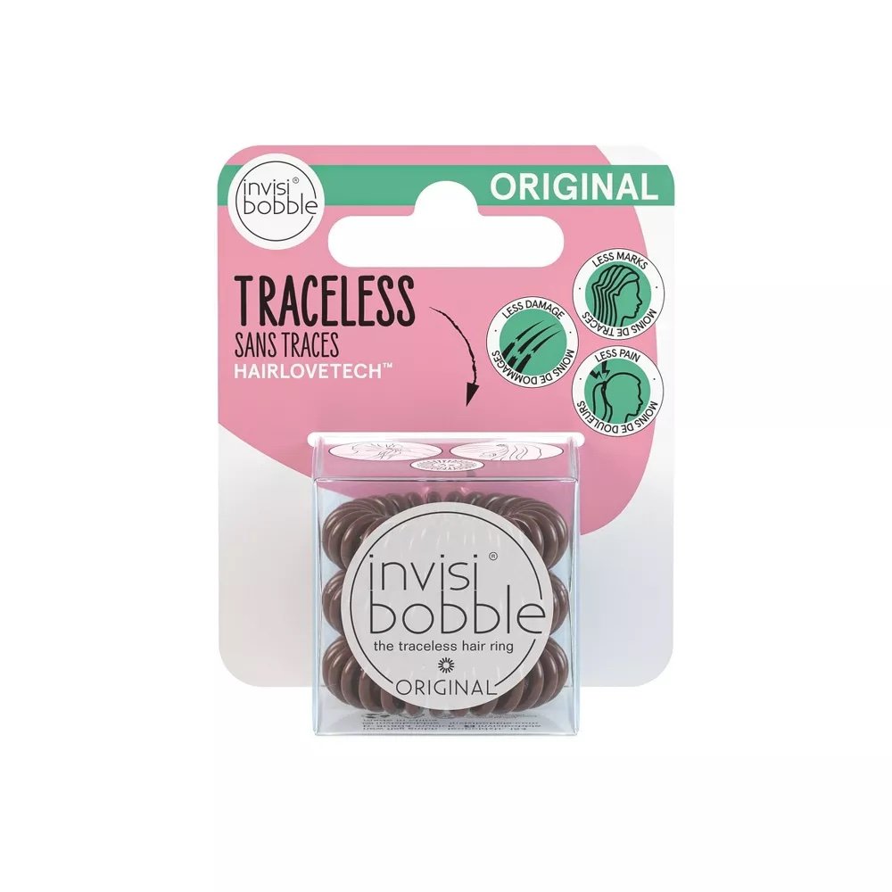 Invisibobble Original Brown Traceless Hair Ring 3 Pack