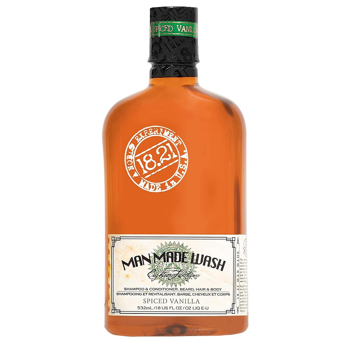 18.21 Man Made Spiced Vanilla Shampoo, Conditioner & Body Wash 18 oz | 18.21 Man Made